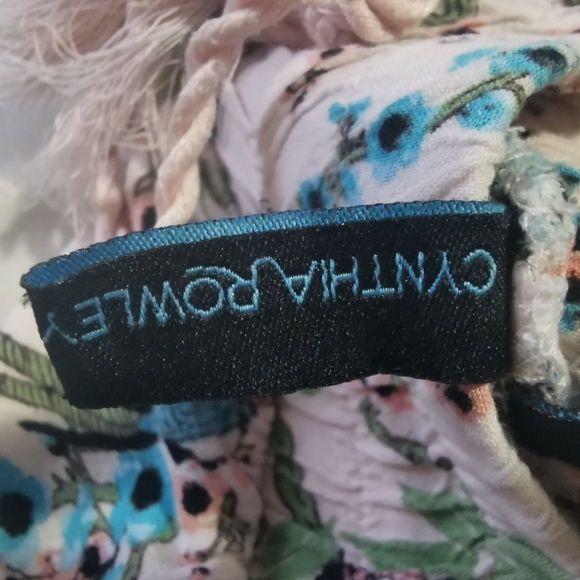 Cynthia Rowley Pink, Blue & Green Floral and Birds Pajama Pants - Picture 4 of 9